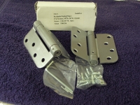 DOOR Spring Hinges Set Of 2 Satin Finish 4 Hole Unused